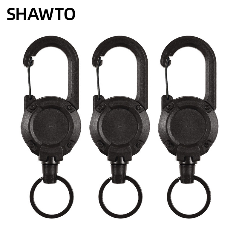 Fishing Equipment Fly - Shawto พวงกุญแจตกปลาแบบยืดหยุ่น, เครื่องมือดึงพวงกุญแจโลหะผสมสังกะสียืดหดได้อุปกรณ์รอกฟลาย