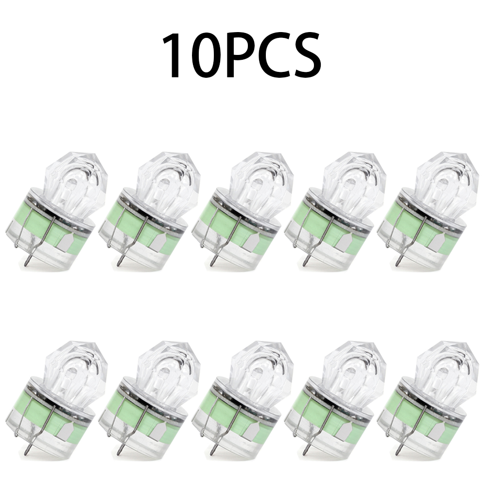 Fishing Equipment Tackle - ไฟตกปลา LED 10 ชิ้น, ไฟส่องใต้น้ำแบบส่องไกล, ท่อเพชรกันน้ำ,
