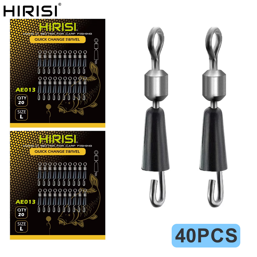 Fishing Equipment On Sale - Hirisi 40 ชิ้นตกปลาหมุน Snap เปลี่ยนหมุนสําหรับ Feeder