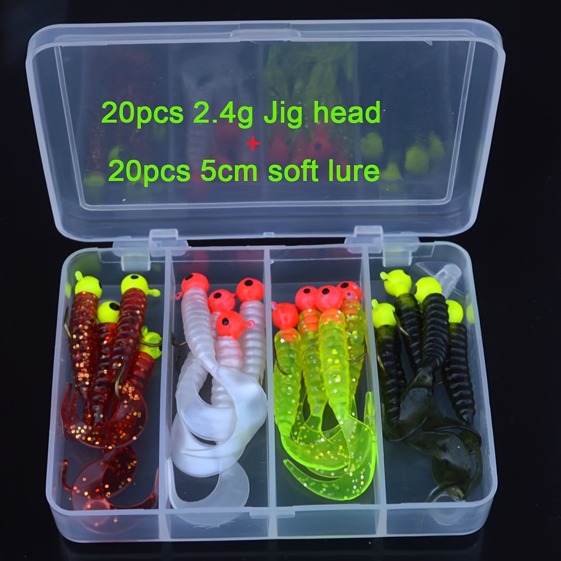 Jig Head Lure - ชุดเหยื่อตกปลา 40 ชิ้น/เซ็ต ประกอบด้วย 20 ชิ้น