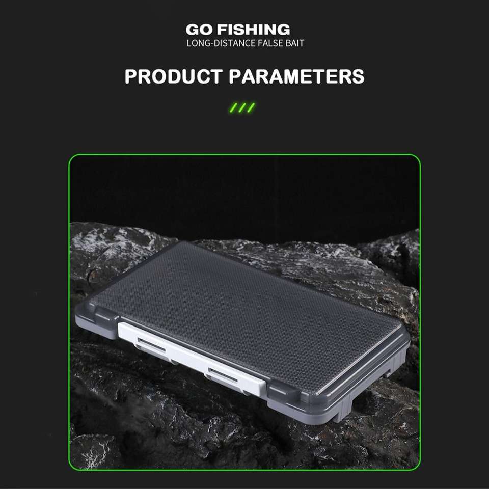 Fishing Equipment Fly - กล่องใส่เหยื่อตกปลาพลาสติกแบบพกพา พร้อมแผ่นฟองน้ำ กล่องใส่เหยื่อปลอม ตะขอจิ๊กเฮด กล่องเก็บอุปกรณ์ตกปลา กล่องใส่เหยื่อสปินเนอร์