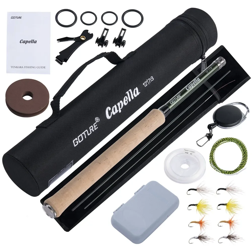 Fishing Equipment Fly - ชุดคันเบ็ดตกปลาแบบเท็นคาร่า Goture 12 ฟุต รุ่นคลาสสิค น้ำหนักเบา