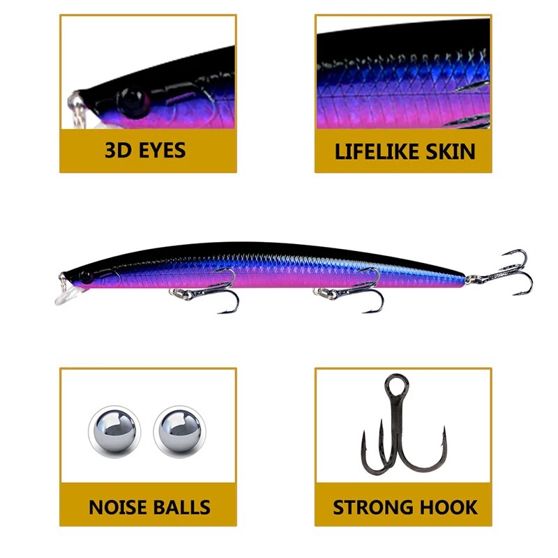 Minnow Fishing Lure เลเซอร์ Ha - Fishing Equipment On Sale บทวิจารณ์และราคา