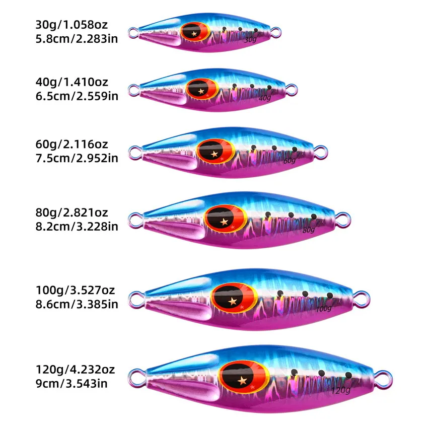 30g 40g 60g 80g 100g 120g โลหะ - Jig Head Lure บทวิจารณ์และราคา
