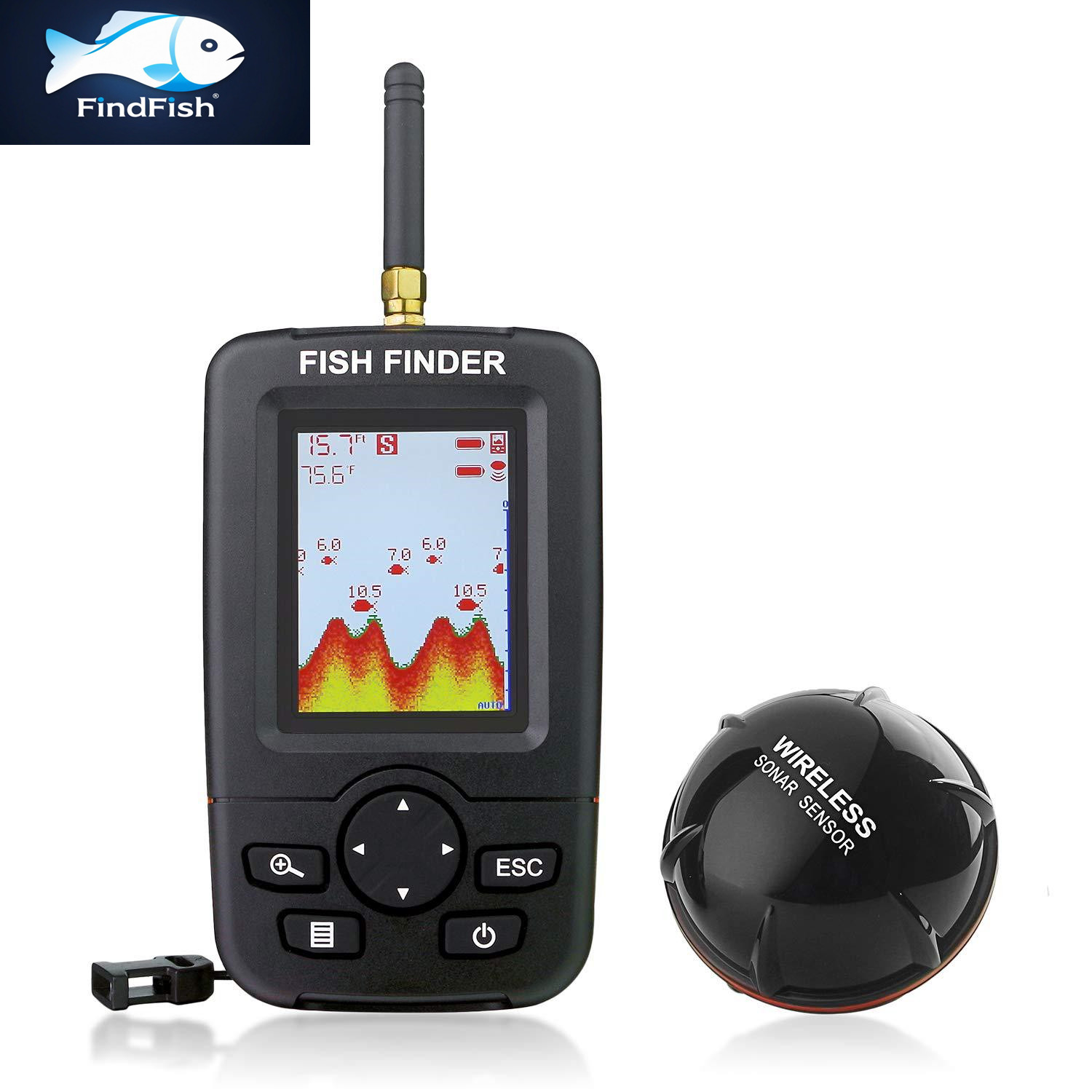 100M แบบพกพา SONAR Fish Finder - Fishing Equipment In English บทวิจารณ์และราคา
