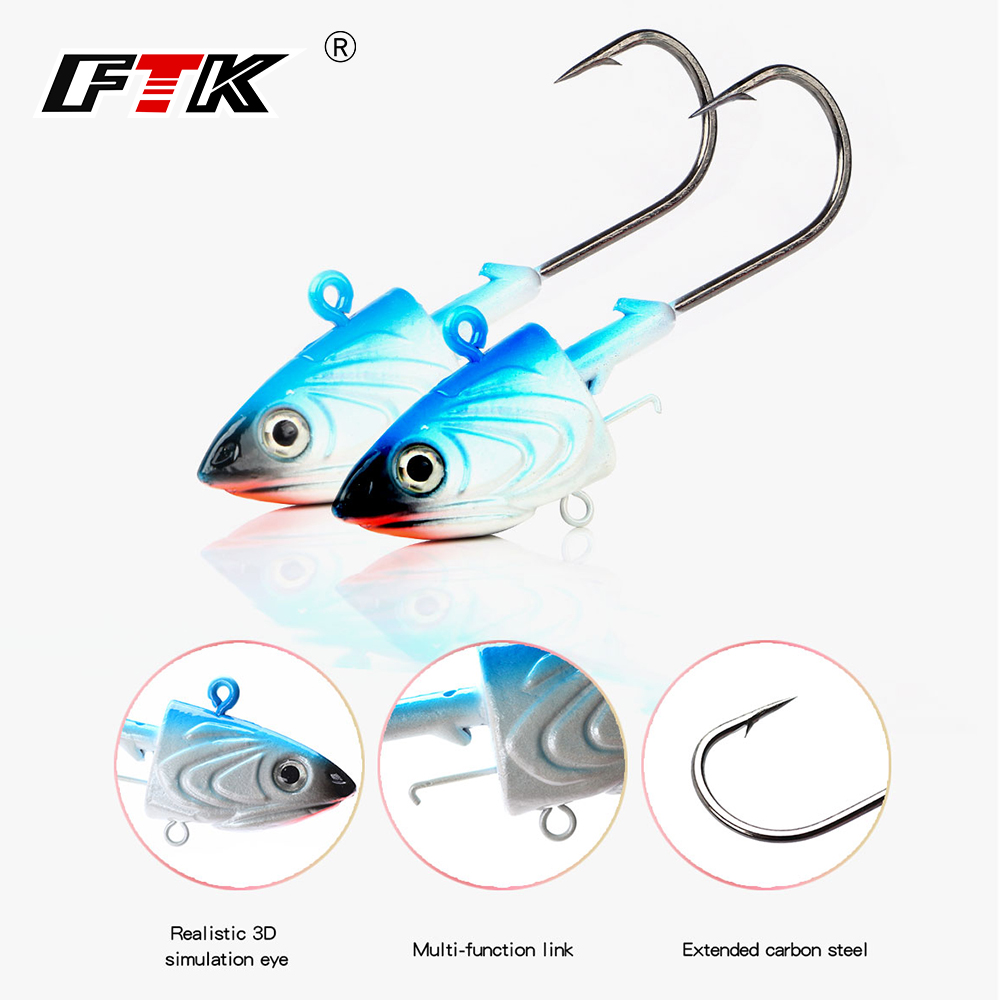 FTK 2PCS Jig Head ตะขอตกปลา 40 - Jig Head Lure บทวิจารณ์และราคา