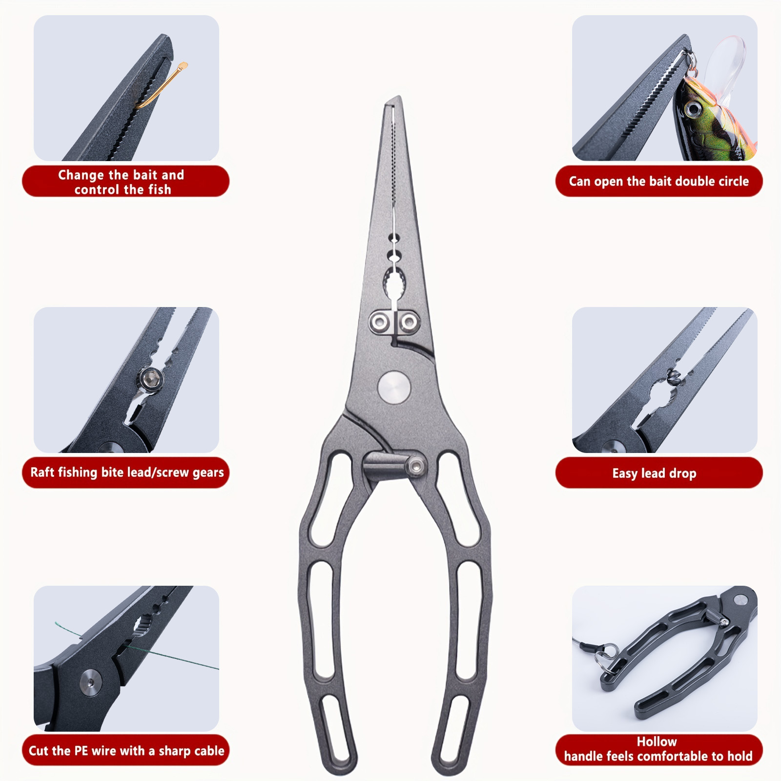 ชุดคีมตกปลาและที่จับปลาแบบคอมโ - Fishing Equipment Amazon บทวิจารณ์และราคา